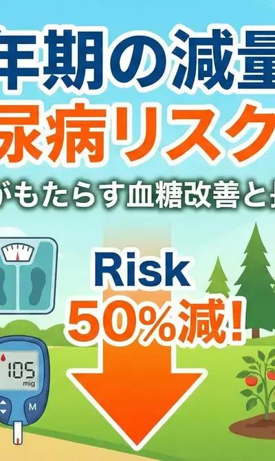 中年期の減量が2型糖尿病リスクを半減　― 体重管理がもたらす血糖改善と長寿への効果