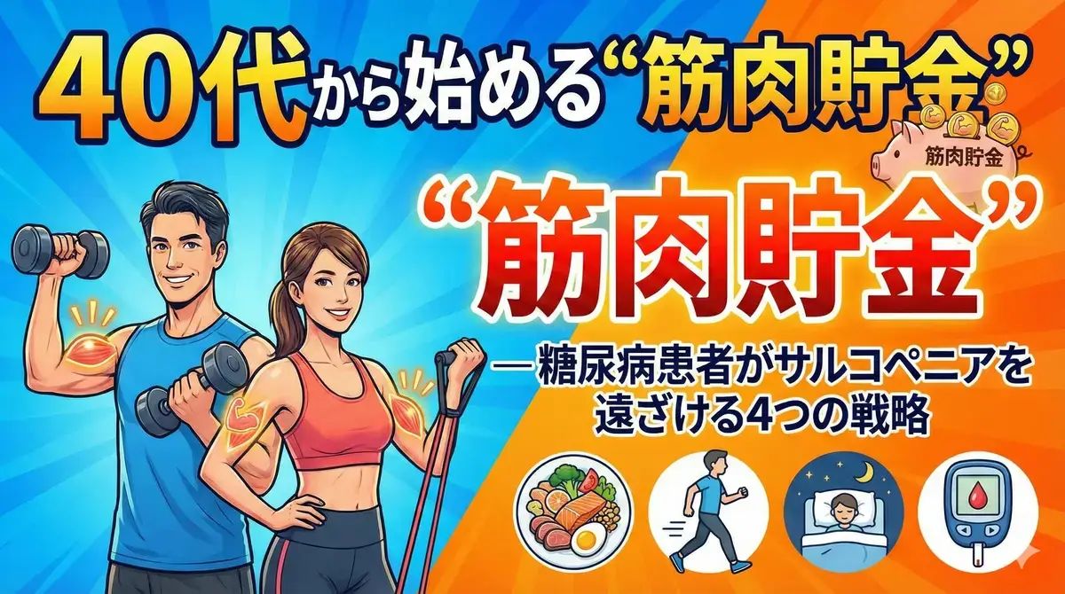 40代から始める“筋肉貯金”――糖尿病患者がサルコペニアを遠ざける4つの戦略