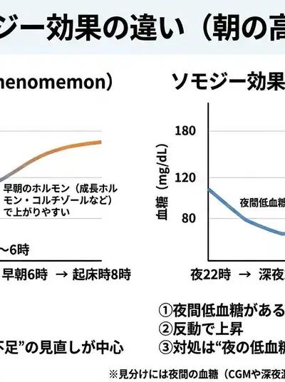 朝の血糖値が高いのはなぜ？暁現象とソモジー効果の違いと対策